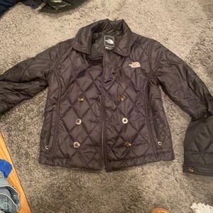 Dark brown short puffer coat